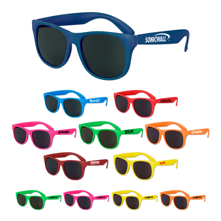 Blue Solid Color Classic Sunglasses