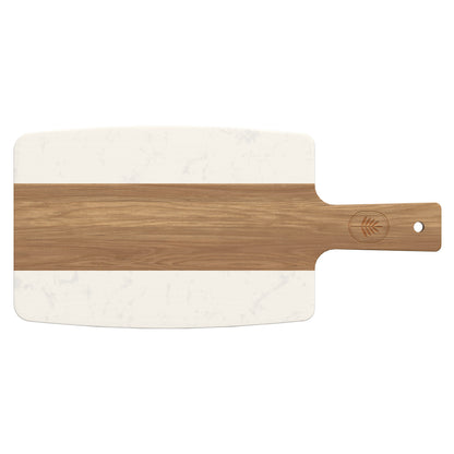 Hamilton acacia wood and faux marble cutting board