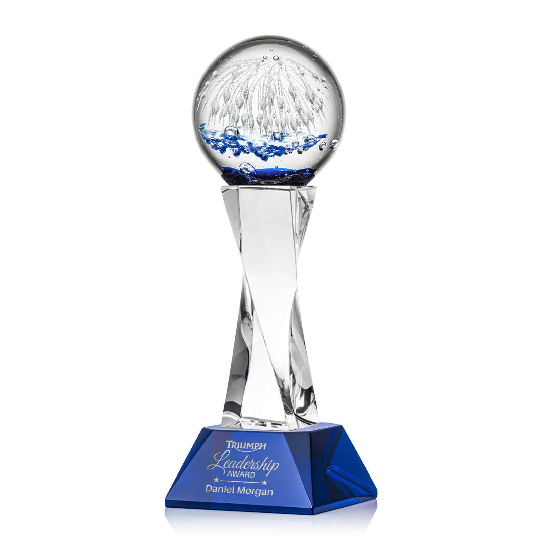 Starburst Award on Langport Base - Blue