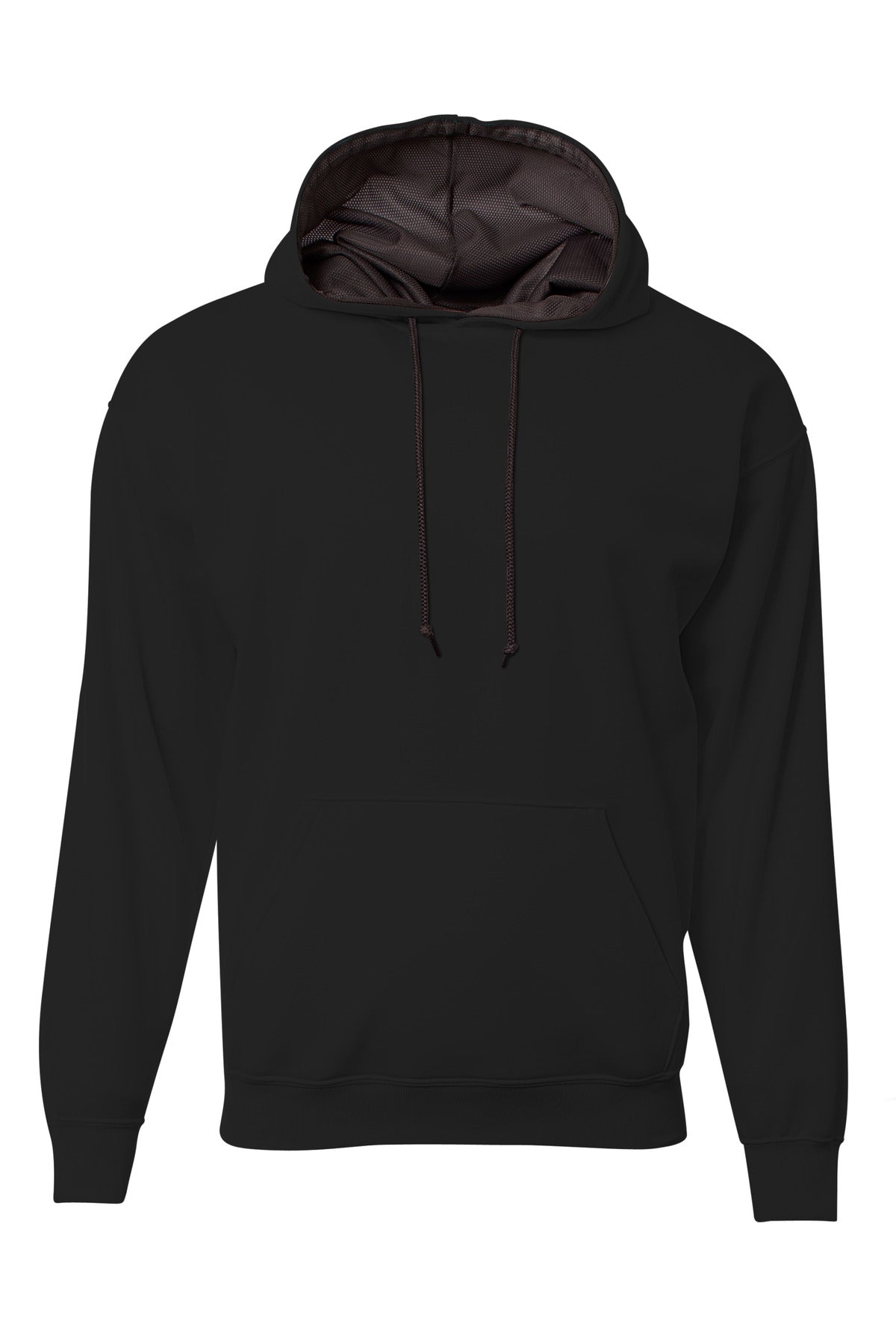 Front View of Black A4 Sprint Tech Fleece Hoodie A4N4279  - S