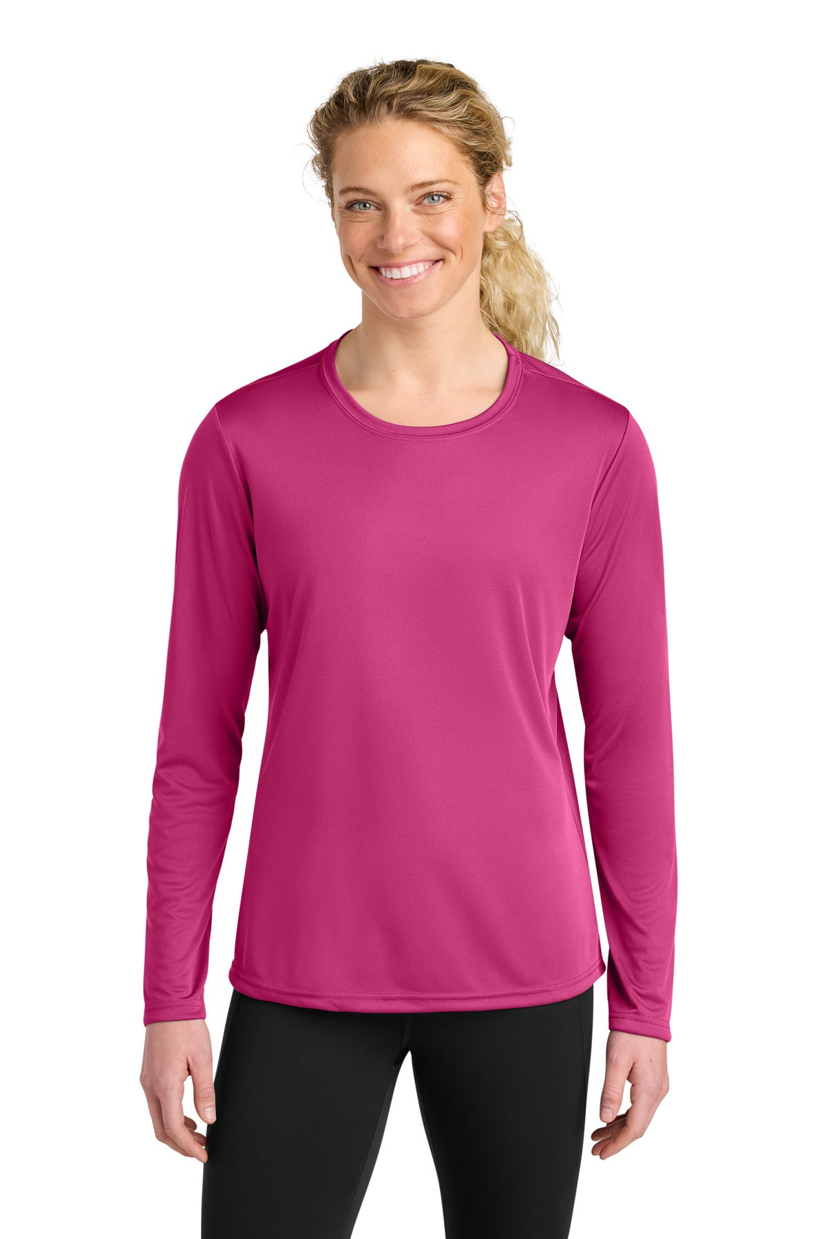 SanMar A4NW3002_fuchsia_model_front.jpg