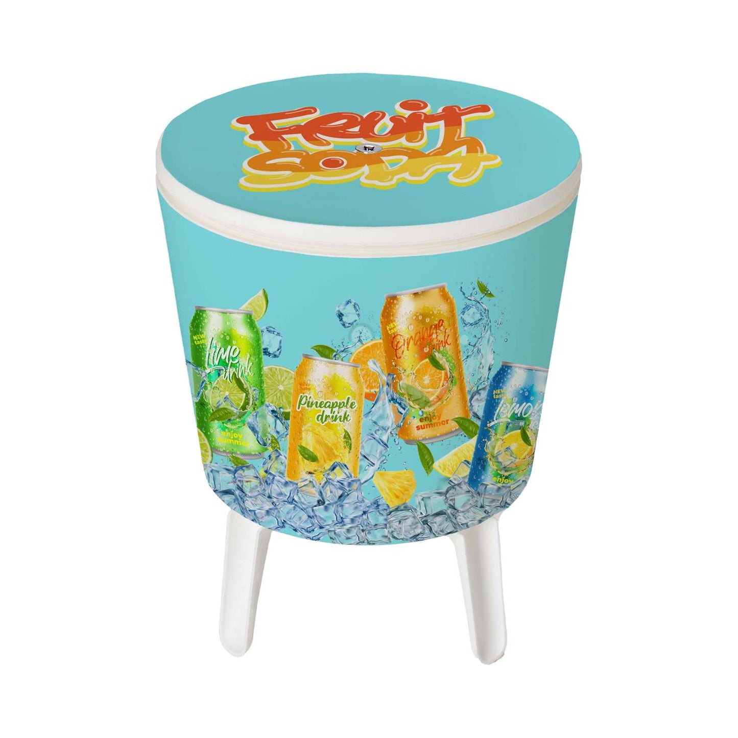 45L Cool Bar Cooler, Wrap Graphic and Lid Decal