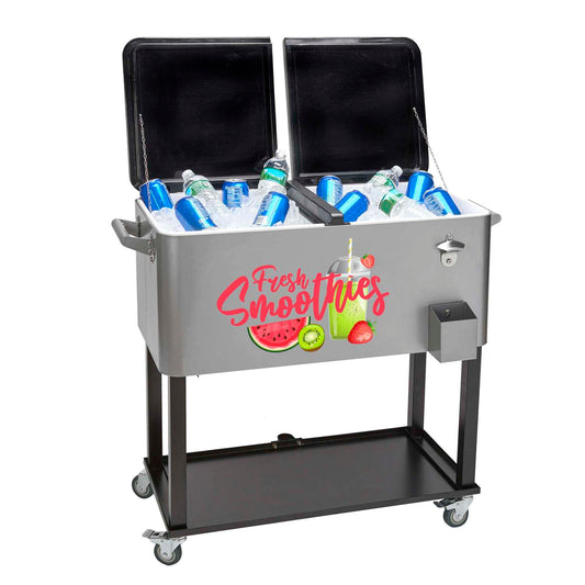 Rolling Cooler Vending Cart, Front Imprint