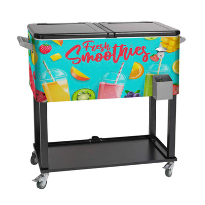 Rolling Cooler Vending Cart, Wrap Graphic