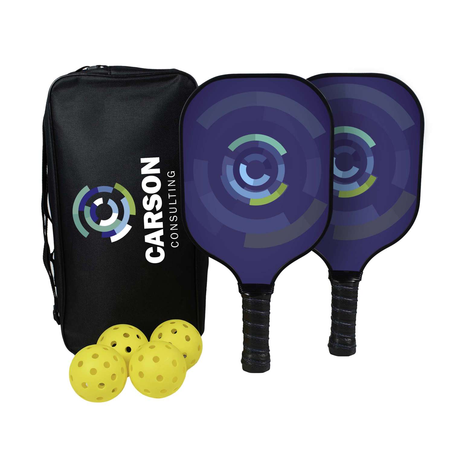 Deluxe Pickleball Plus Set Single-Sided Paddles