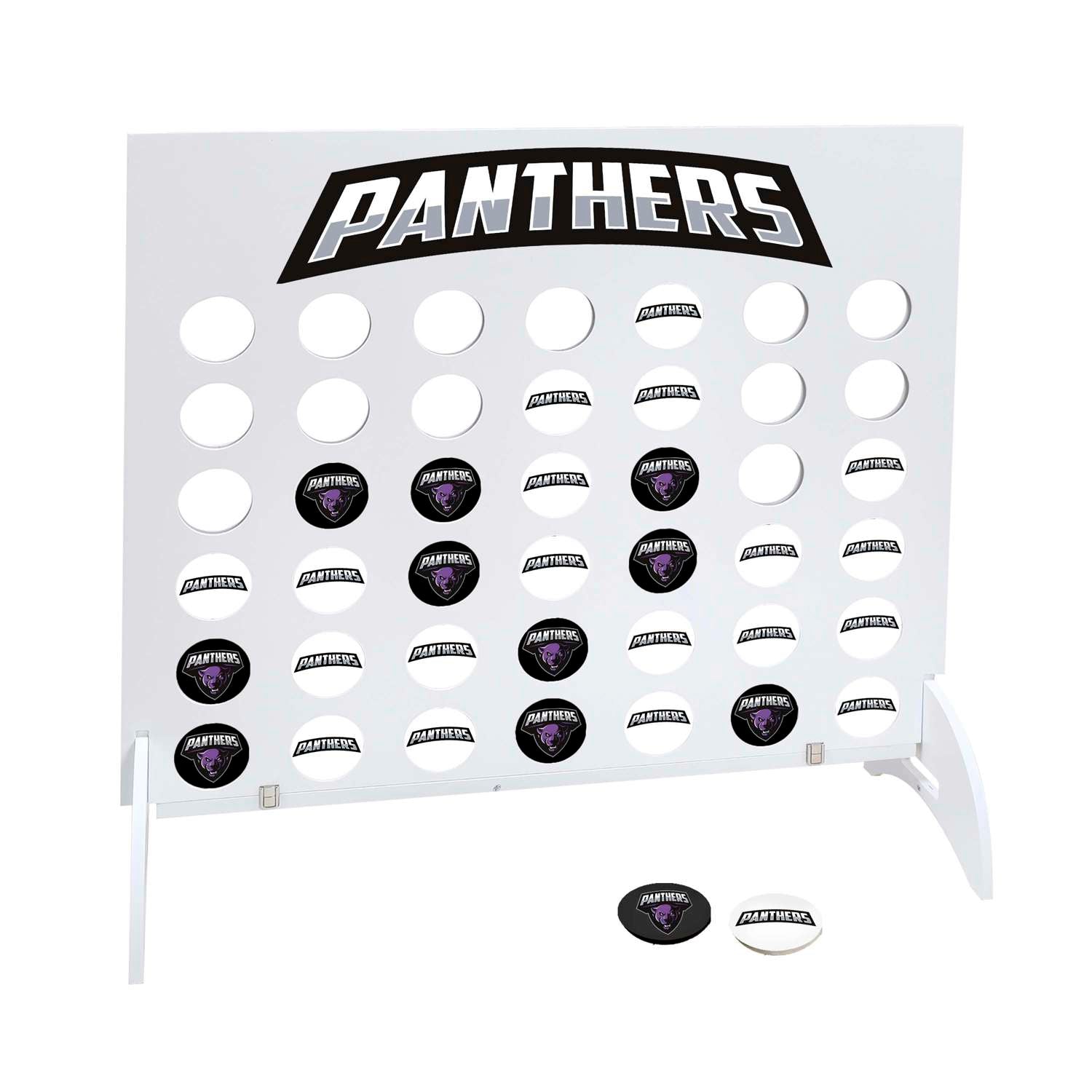 Giant 4-In-A-Row, 21 Black & 21 White Disks (Single-Sided)