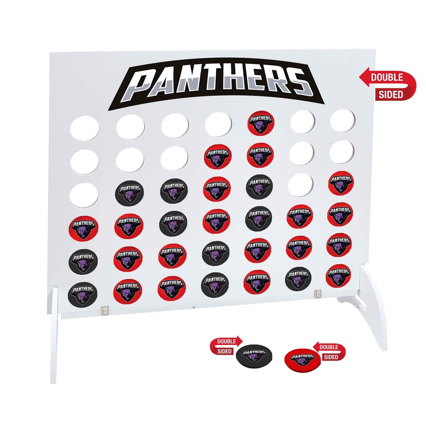 Giant 4-In-A-Row, 21 Black & 21 Red Disks (Double-Sided)