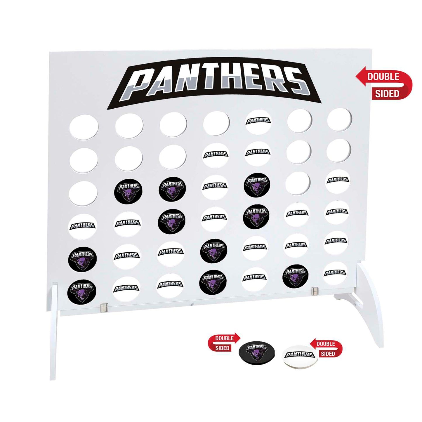 Giant 4-In-A-Row, 21 Black & 21 White Disks (Double-Sided)