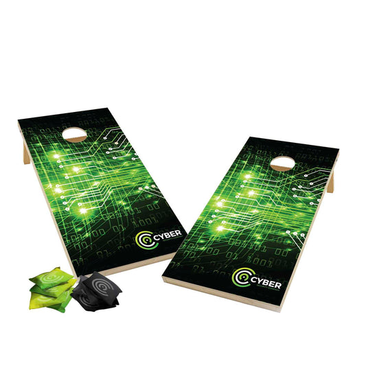 Wood Cornhole Plus with 8 Dye Sublimated Bean Bags