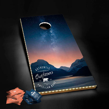 Nighttime Cornhole Plus with Dye Sublimated Bean Bags