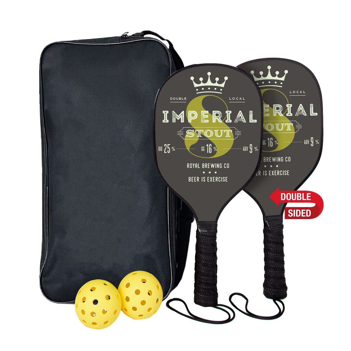 Pickleball Set with Double-Sided Paddles