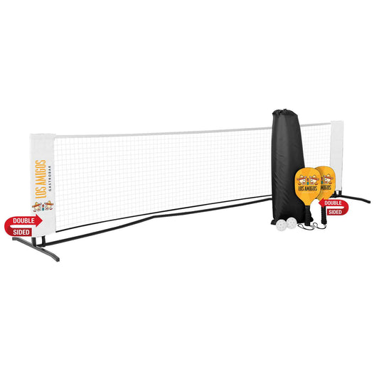 Pickleball Set, Imprinted Net & Double-Sided Paddles