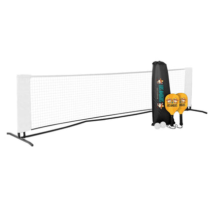 Pickleball Set Plus with Net, Single-Sided Paddles