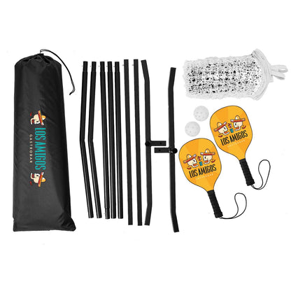 Pickleball Set Plus with Net, Single-Sided Paddles