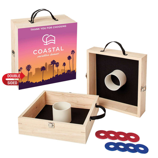 Washer Toss Game Double-Sided, 4 Red & 4 Royal Washers