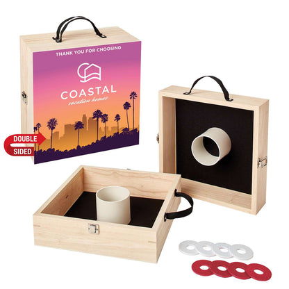 Washer Toss Game Double-Sided, 4 Red & 4 White Washers