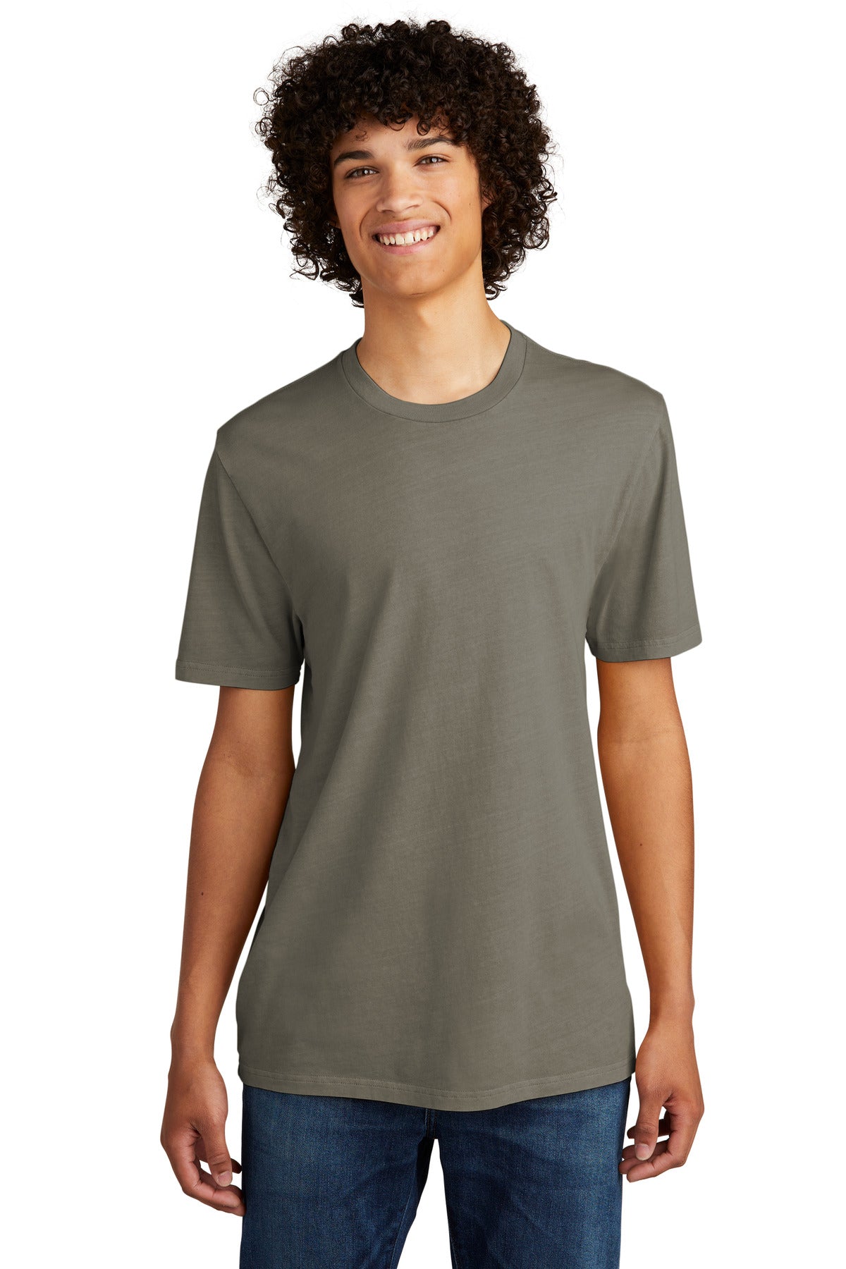 Front View of DrftwdGrey Allmade Unisex Mineral Dye Organic Cotton Tee AL2400  - XS