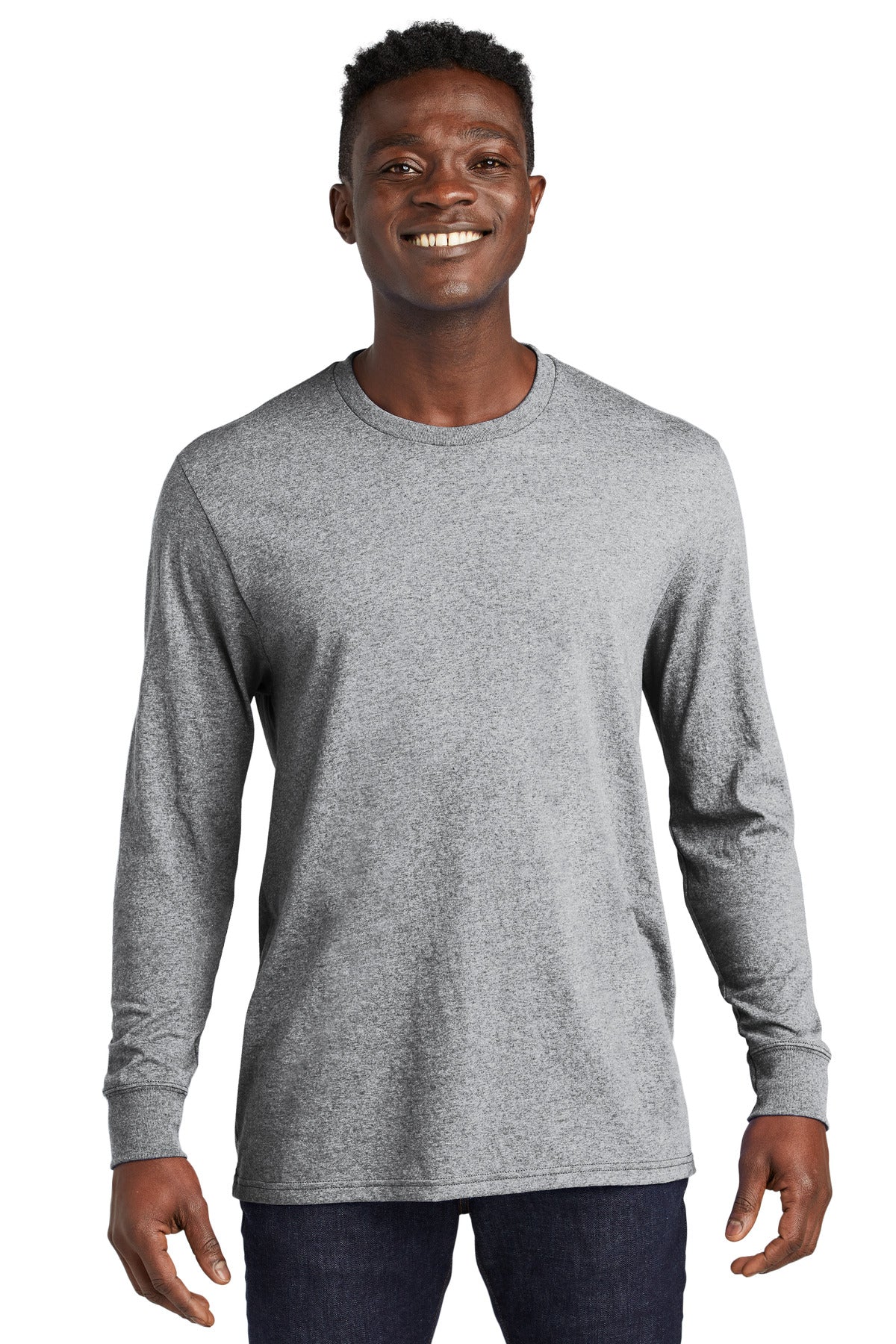 SanMar AL6204_remadegreyheather_model_front.jpg?v=1762274750