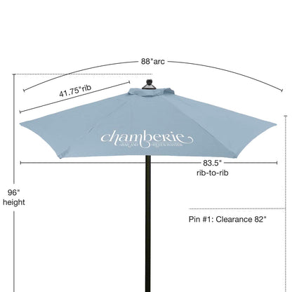 7' Steel Market Umbrella Double-Sided Dye Sub Kit
