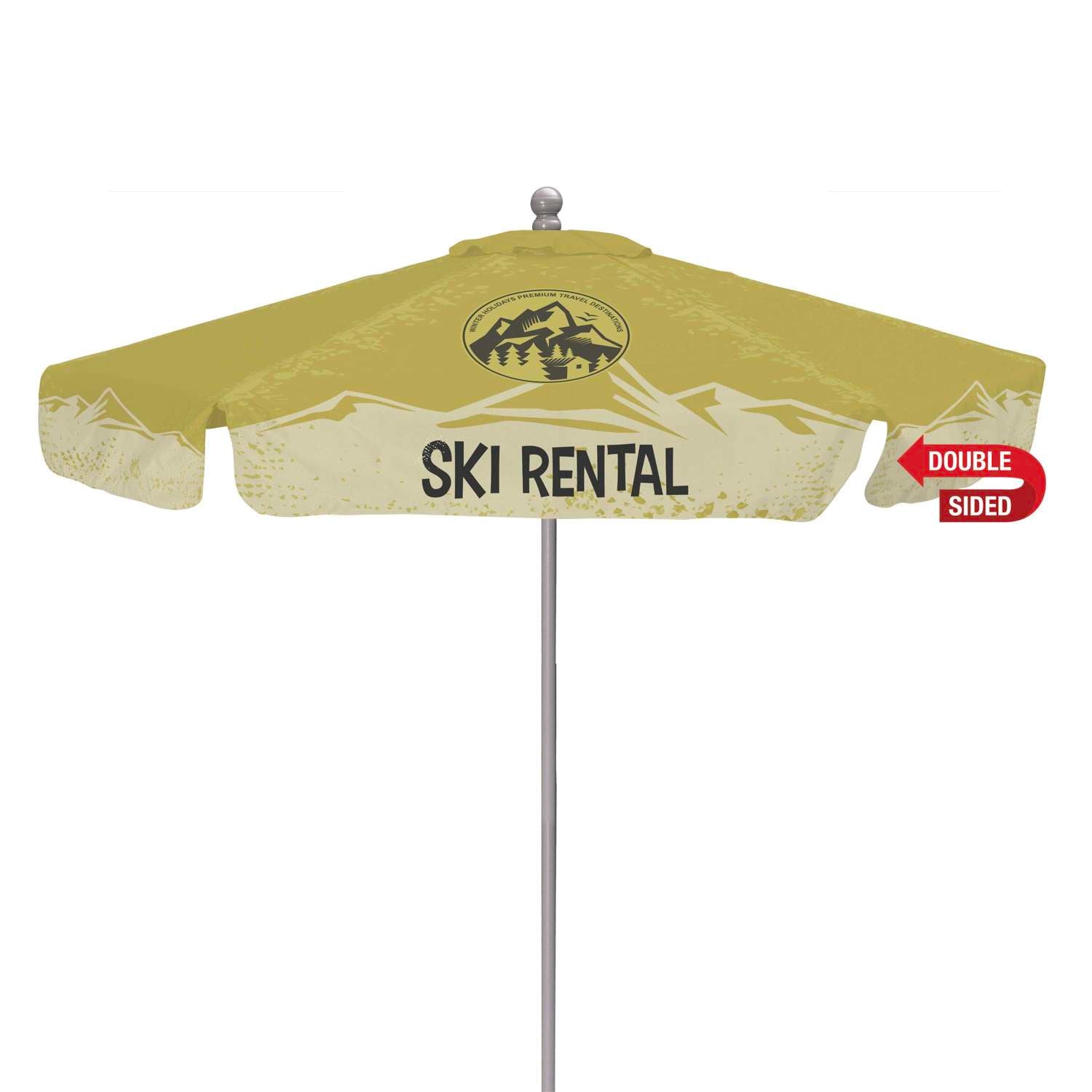 9' Market Umbrella Double-Sided Dye Sub Kit with Valance