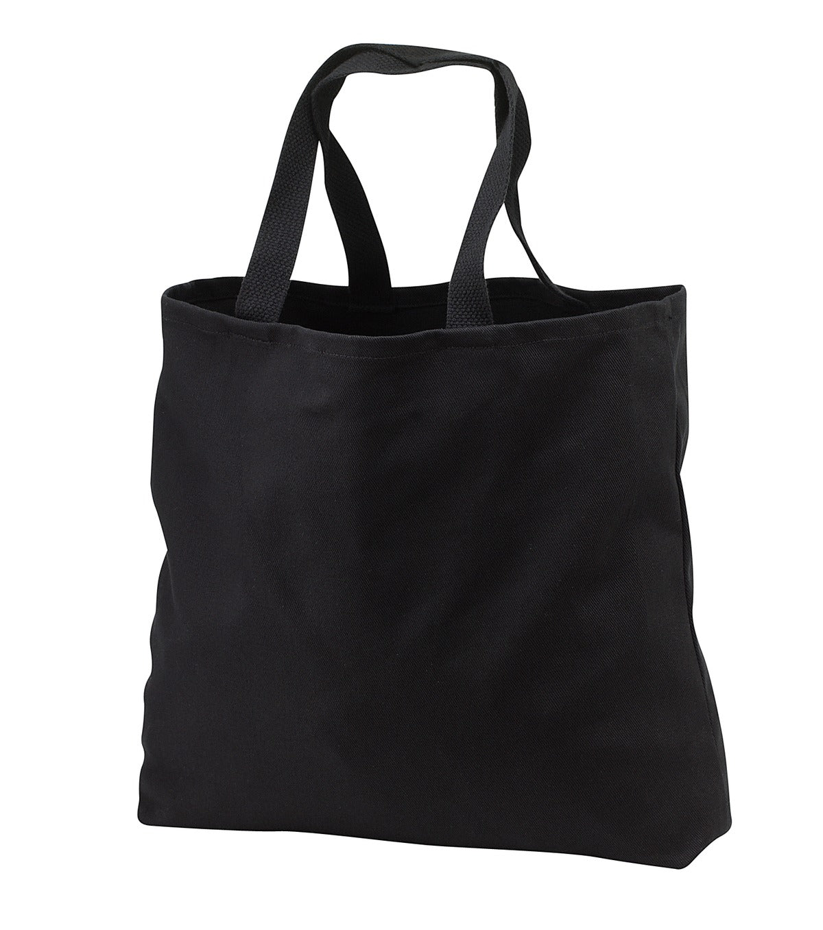 Front View of Black Port Authority - Ideal Twill Convention Tote. B050
