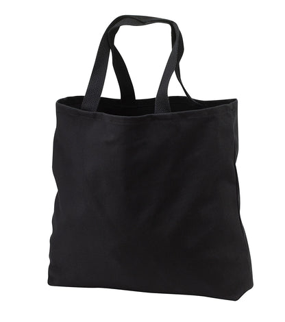 Front View of Black Port Authority - Ideal Twill Convention Tote. B050