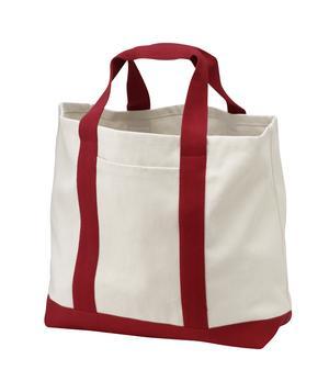 Natural/Black Port Authority - Ideal Twill Two-Tone Shopping Tote. B400