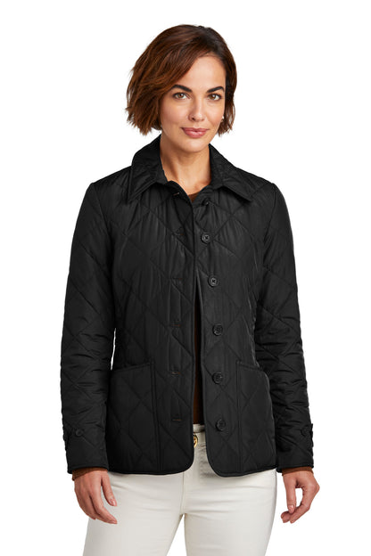 Front View of DeepBlack Brooks Brothers Women's Quilted Jacket BB18601  - XS