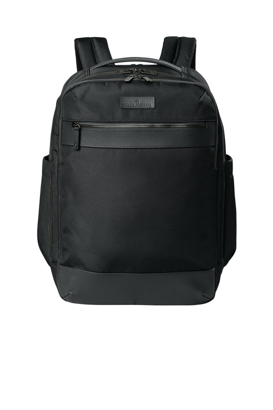 Front View of DeepBlack Brooks Brothers Oxford Backpack BB18822