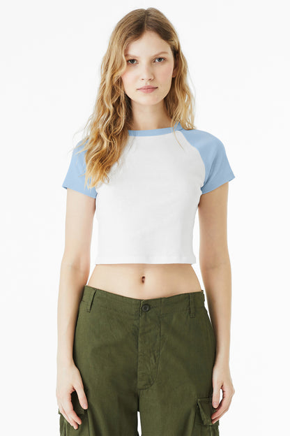 BELLA+CANVAS Women's Micro Rib Raglan Baby Tee BC1201