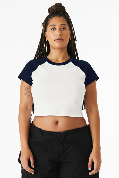 BELLA+CANVAS Women's Micro Rib Raglan Baby Tee BC1201