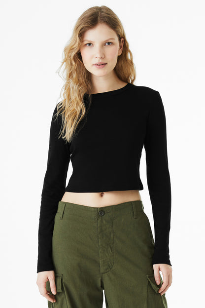 BELLA+CANVAS Women's Micro Rib Long Sleeve Baby Tee BC1501