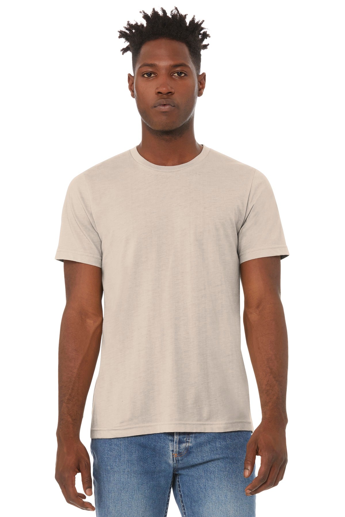 Front View of Ht Dust BELLA+CANVAS Unisex Heather CVC Short Sleeve Tee. BC3001CVC  - XS