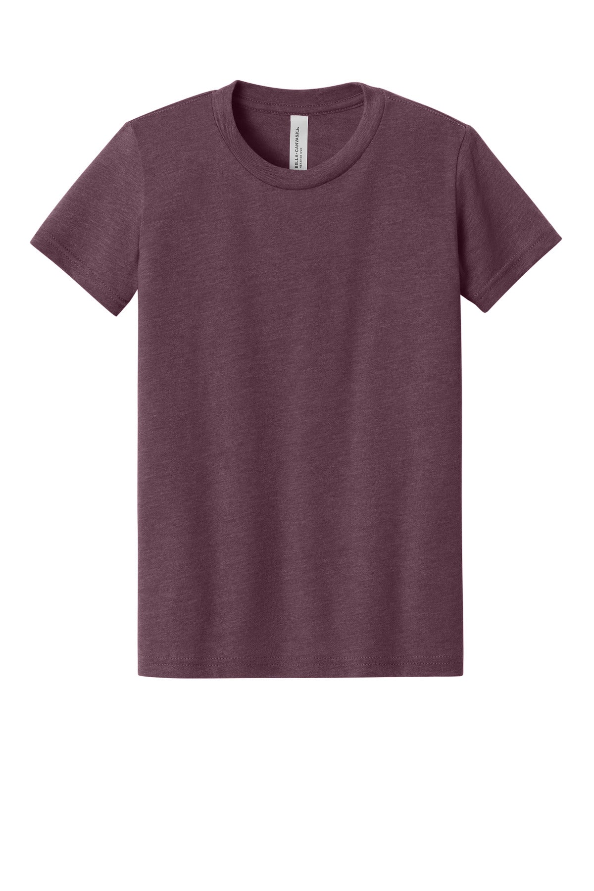 SanMar BC3001YCVC_heathermaroon_flat_front.jpg?v=1762276772