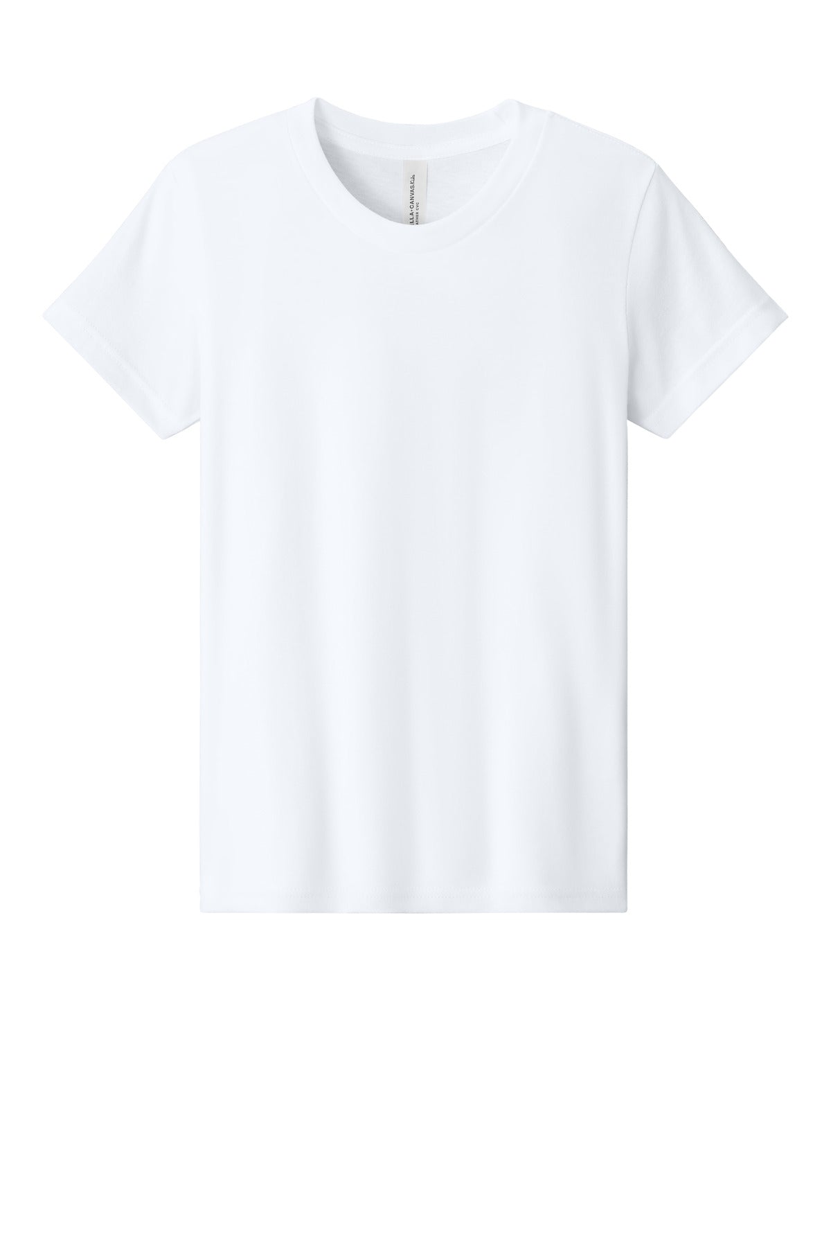 SanMar BC3001YCVC_solidwhiteblend_flat_front.jpg