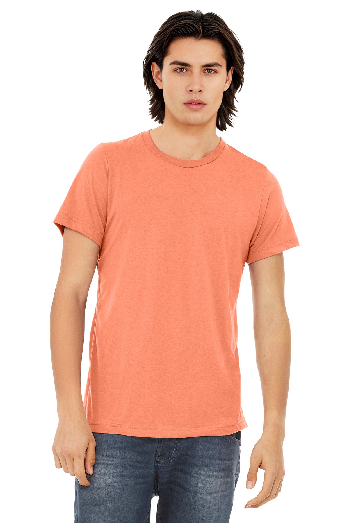 SanMar BC3413_orangetriblend_model_front.jpg