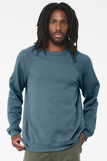 BELLA+CANVAS Unisex Sponge Fleece Raglan Sweatshirt. BC3901