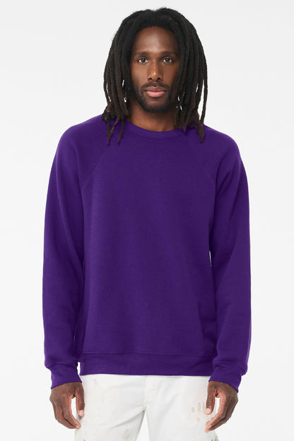 BELLA+CANVAS Unisex Sponge Fleece Raglan Sweatshirt. BC3901