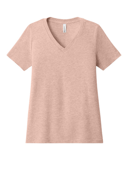 BELLA+CANVAS Women's Relaxed Heather CVC V-Neck Tee BC6405CVC