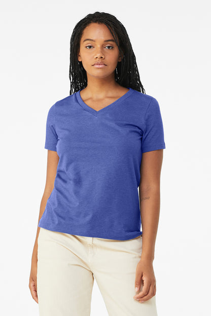 BELLA+CANVAS Women's Relaxed Heather CVC V-Neck Tee BC6405CVC