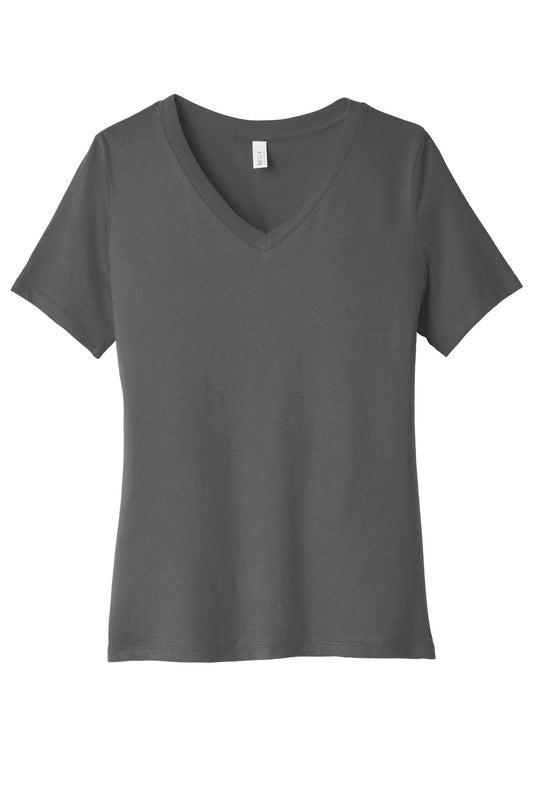 BELLA+CANVAS Women's Relaxed Jersey Short Sleeve V-Neck Tee. BC6405