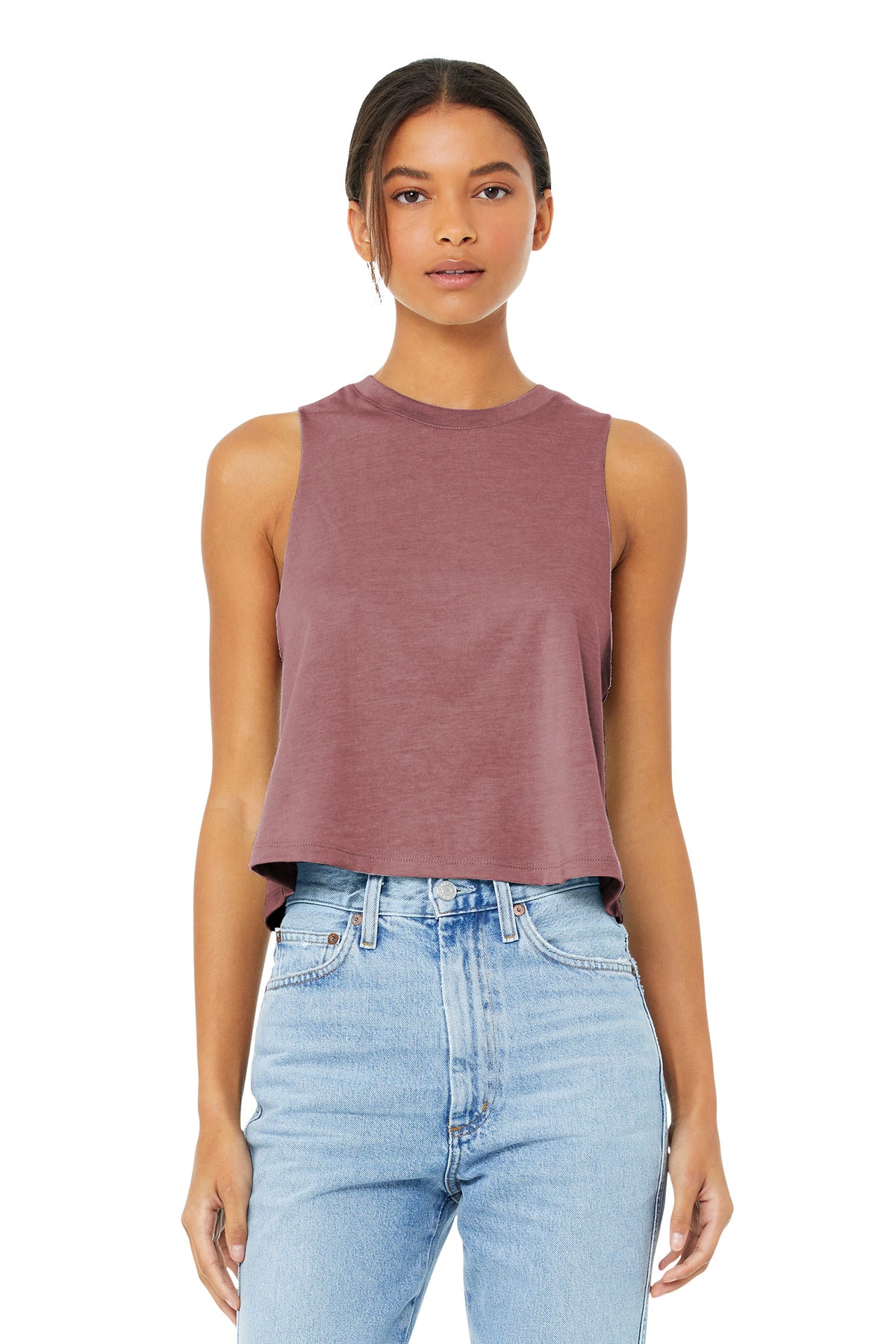 SanMar BC6682_heathermauve_model_front.jpg?v=1762274629