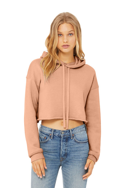 BELLA+CANVAS Women's Sponge Fleece Cropped Fleece Hoodie. BC7502