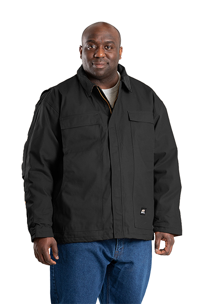 Black Berne Heritage Duck Chore Coat  - S