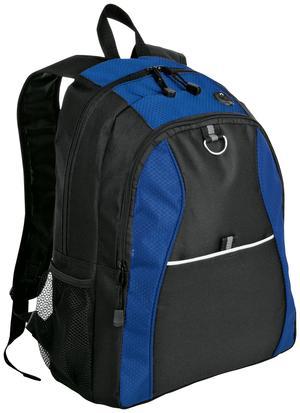 Grey/Black Port Authority Contrast Honeycomb Backpack. BG1020