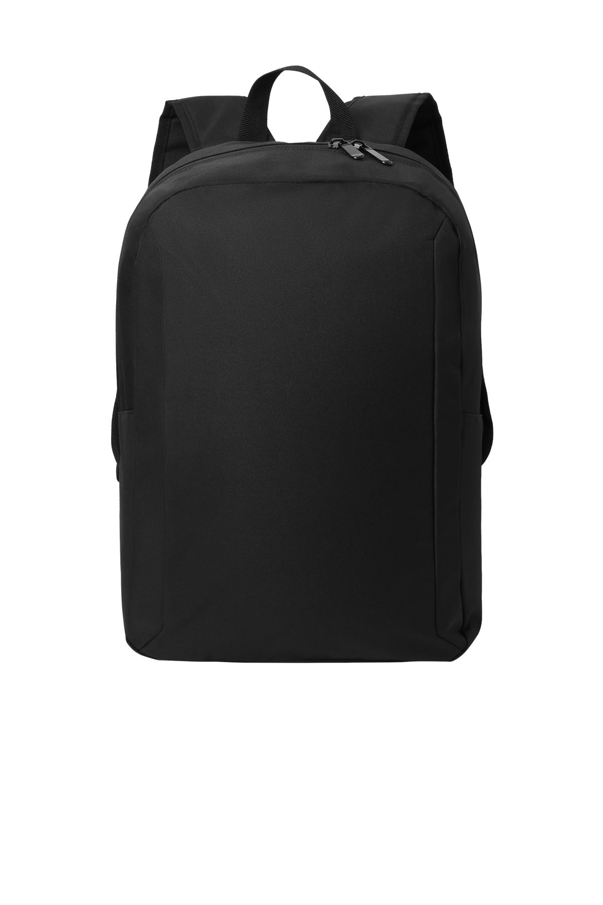 Front View of Black Port Authority Modern Backpack BG231