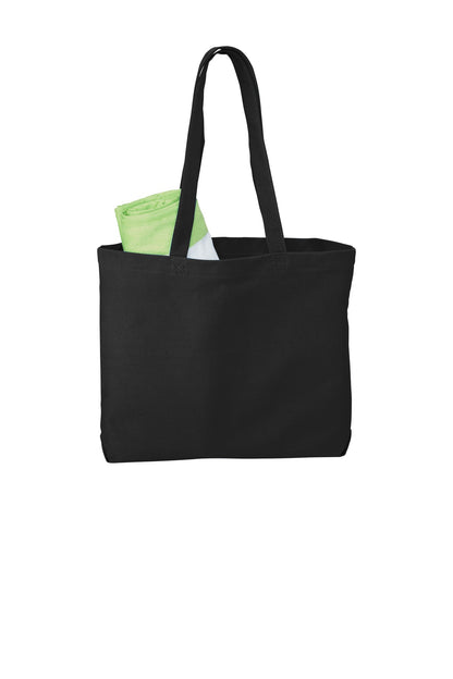 Front View of Black Port Authority Beach Wash Tote. BG421