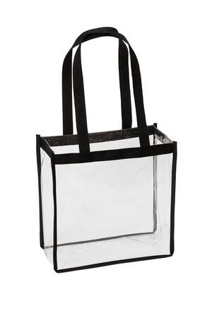 Clear/Black Port Authority Clear Stadium Tote BG430