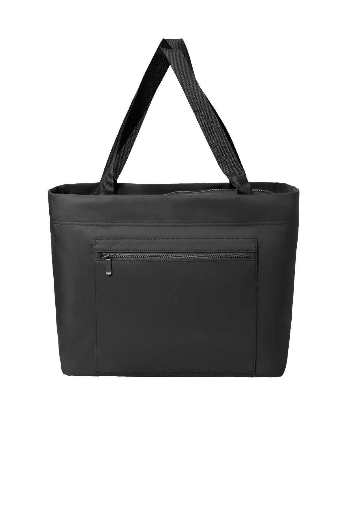 Front View of DeepBlack Port Authority Matte Carryall Tote BG435