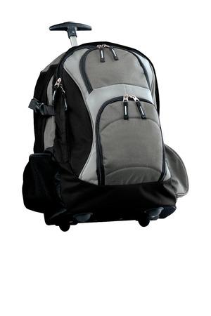 Drk Grey/Black Port Authority Wheeled Backpack. BG76S